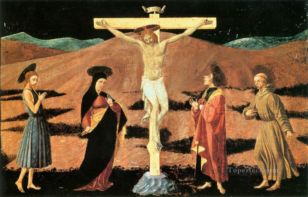 Crucifixion précoce Paolo Uccello Religieuse Christianisme Peintures à l'huile